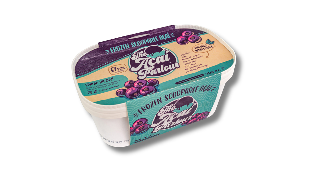 The Açaí Parlour Premium Scoopable Açaí - 900 mL | Order 2+ tubs for FREE delivery (UK Mainland) | 1–2 Working Days Delivery